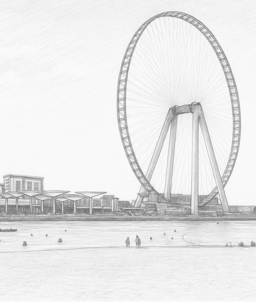 Bluewaters Island Dubai – Luxury Living with Ain Dubai Views Ain Dubai and Bluewaters Island beachfront - upscale properties and waterfront living in Dubai - premium residences and lifestyle living in Dubai Marina district